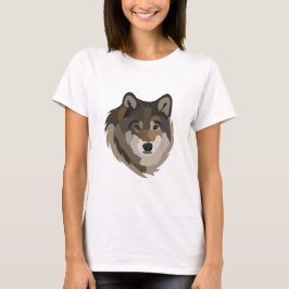 Camiseta Cabeza de lobo Animal Gray Wilf Wolf