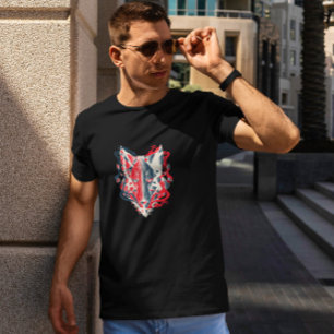 Camiseta Cabeza de lobo Animal Polígono