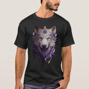 Camiseta Cabeza de lobo blanco Neo tradicional Tattoo Style