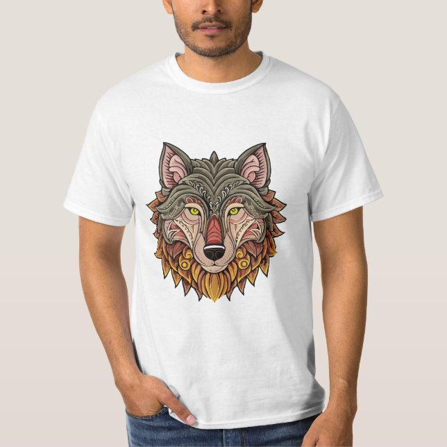 Camiseta Cabeza de lobo desde el frente (Anverso)