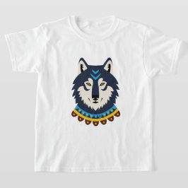 Camiseta Cabeza de lobo estilo tribal