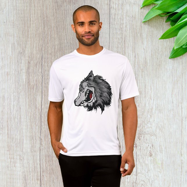 Camiseta Cabeza de Lobo Feroz Negrita Animal salvaje (Subido por el creador)