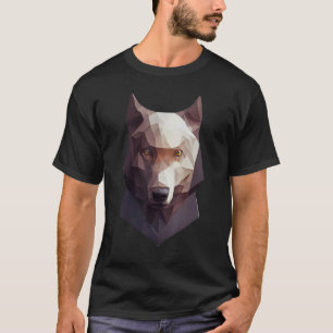 Camiseta Cabeza de lobo Lobos de polígono bajo Geométrico