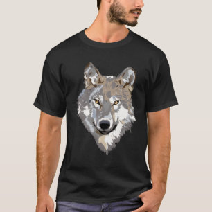 Camiseta Cabeza de Lobo Majestuoso – Diseño de Arte de Anim