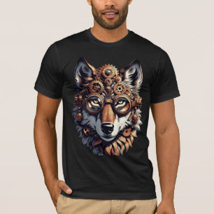 Camiseta Cabeza de Lobo Mecánico Steampunk - Vintage Entrad