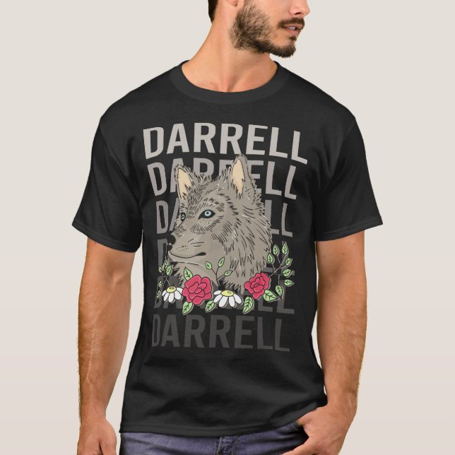 Camiseta Cabeza de lobo - Nombre de Darrell (Anverso)