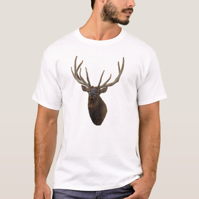 Camiseta Cabeza de los alces de E48 Bull en terciopelo (Anverso)