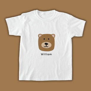 Camiseta Cabeza de oso de niños lindos