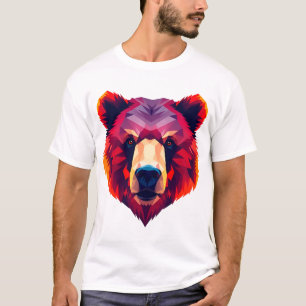 Camiseta Cabeza de oso en estilo abstracto