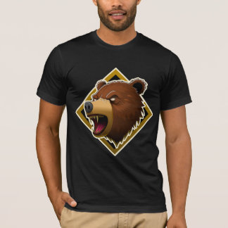Camiseta Cabeza de Oso Grizzly Feroz - Gráfico del Espíritu