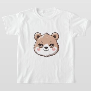 Camiseta Cabeza de oso Kawaii