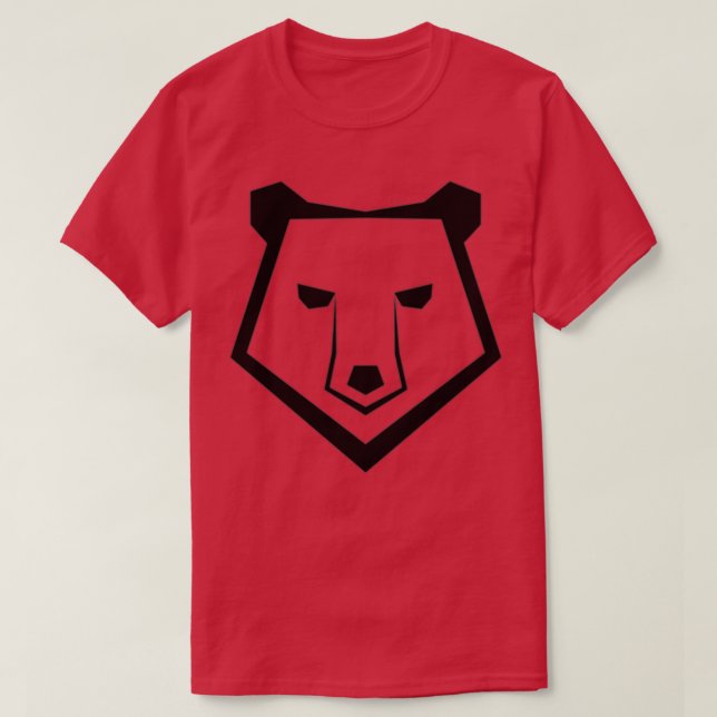 Camiseta Cabeza de oso negro T (Diseño del anverso)