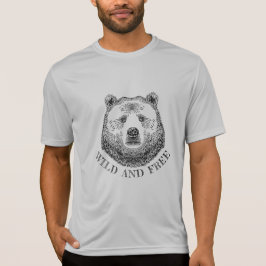 Camiseta Cabeza De Oso, Silvestre Y Libre, Ilustracion Derr