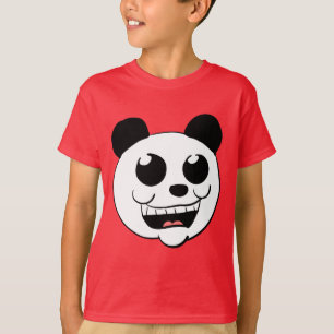 Camiseta Cabeza de Panda de Dibujos Animados