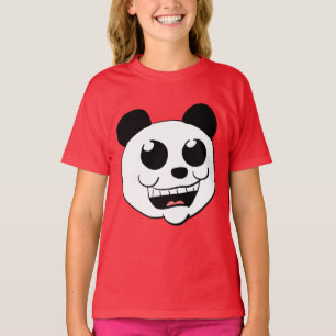 Camiseta Cabeza de Panda de Dibujos Animados