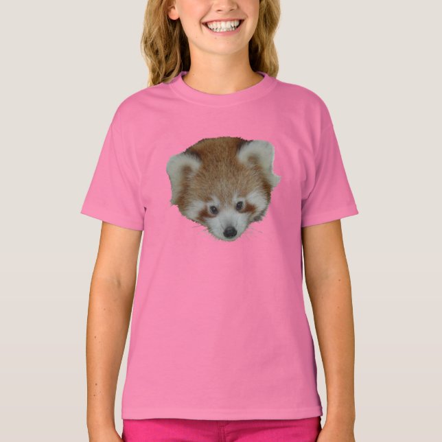 Camiseta - cabeza de panda roja (Anverso)