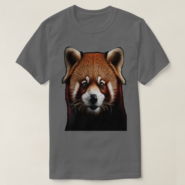 Camiseta Cabeza de panda roja 2 (Diseño del anverso)
