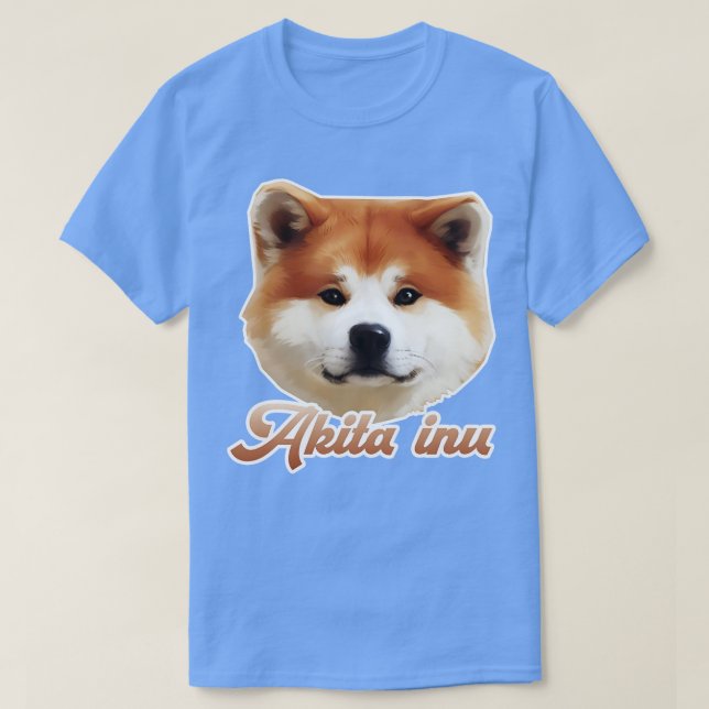 Camiseta cabeza de perro ainu akita (Diseño del anverso)