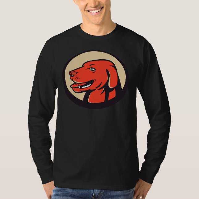 Camiseta Cabeza de perro de Labrador Dorado (Anverso)