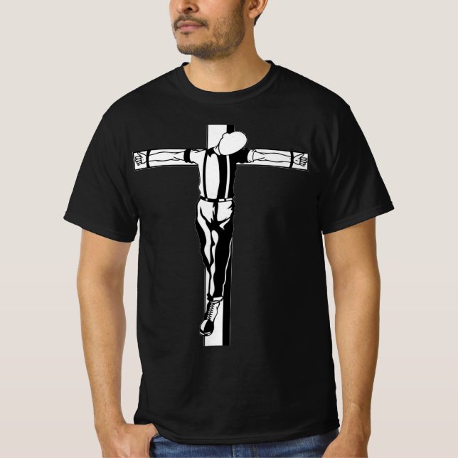 Camiseta Cabeza de piel crucificada (Anverso)