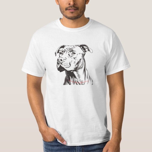 Camiseta Cabeza de Pitbull y contorno de cuello 'No importa (Anverso)