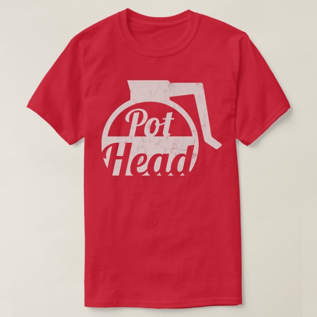 Camiseta Cabeza de Pot Café caliente Gracioso (Diseño del anverso)