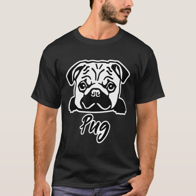 Camiseta Cabeza de Pug (Anverso)
