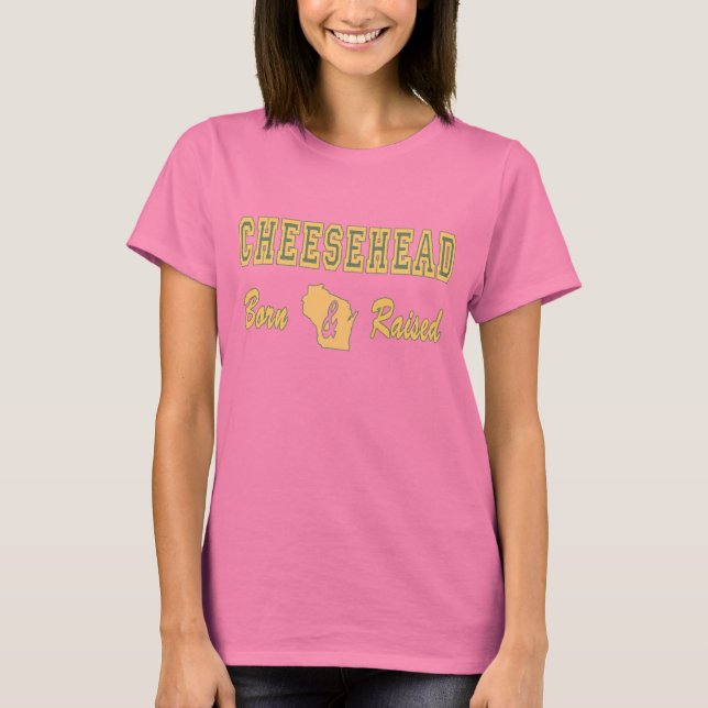Camiseta cabeza de queso nacida y criada2 (Anverso)
