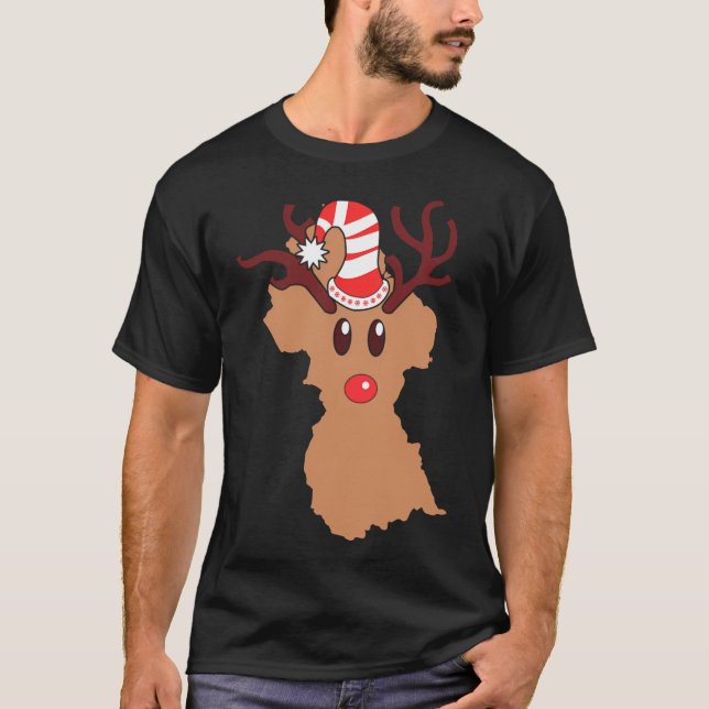Camiseta Cabeza de reno Guyana Reindeer Antlers (Anverso)