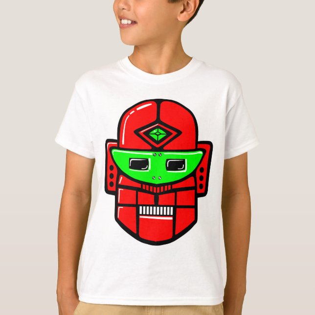 Camiseta Cabeza de robot retro - Personalizado (Anverso)