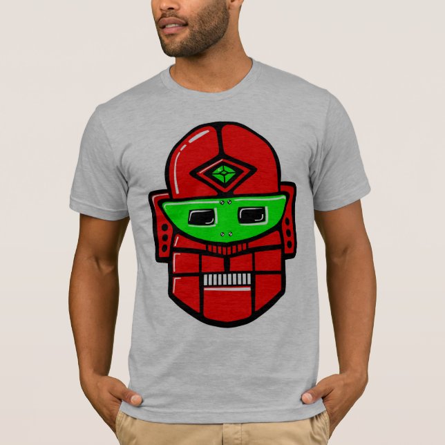 Camiseta Cabeza de robot retro - Personalizado (Anverso)