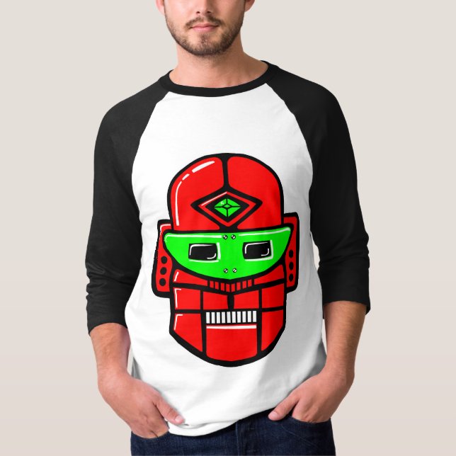 Camiseta Cabeza de robot retro - Personalizado (Anverso)