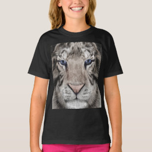Camiseta Cabeza de Tigre Blanco Estética de Vida Silvestre