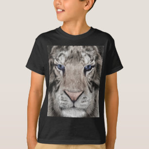 Camiseta Cabeza de Tigre Blanco Estética de Vida Silvestre