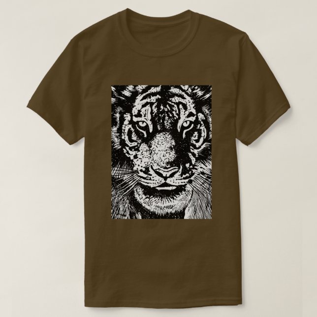 Camiseta Cabeza de tigre estridente (Diseño del anverso)