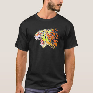 Camiseta Cabeza de Tigre Facetada Vida Silvestre Predador S