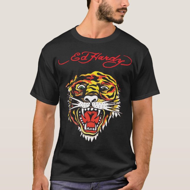 Camiseta Cabeza de tigre retro (Anverso)