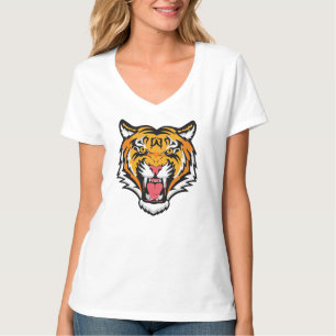 Camiseta Cabeza de tigre ruidosa-25818