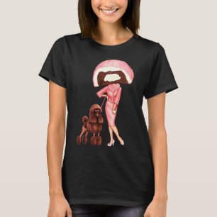 Camiseta Cabeza de torta Nieve Pastel de caniche Pin Up