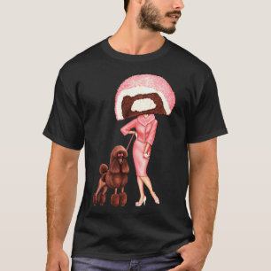 Camiseta Cabeza de torta Nieve Pastel de caniche Pin Up