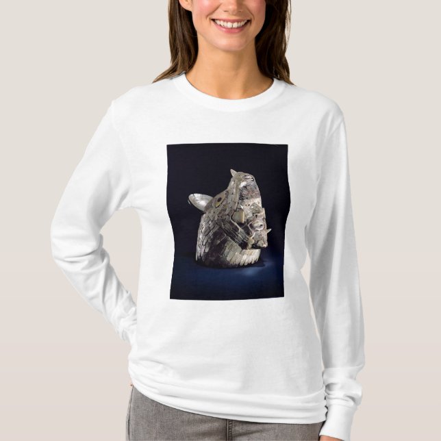 Camiseta Cabeza de un animal con la cabeza humana en (Anverso)