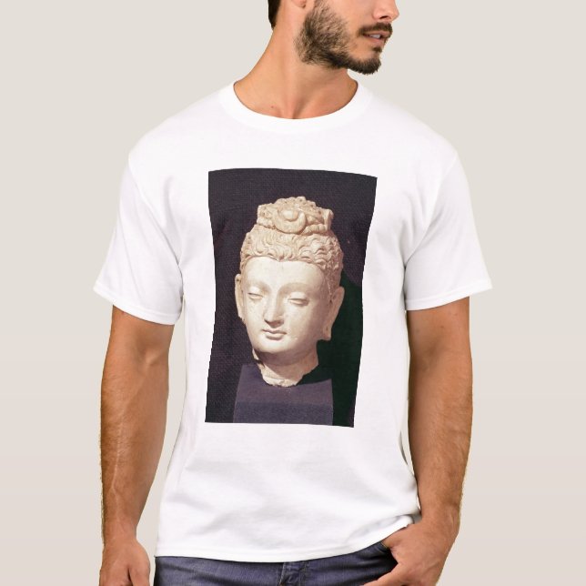 Camiseta Cabeza de un Buda, estilo Greco-Budista (Anverso)