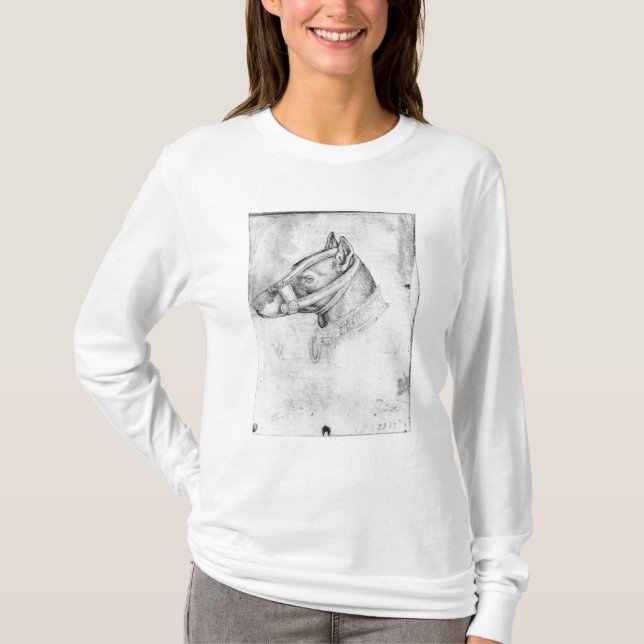 Camiseta Cabeza de un perro abozalado (Anverso)