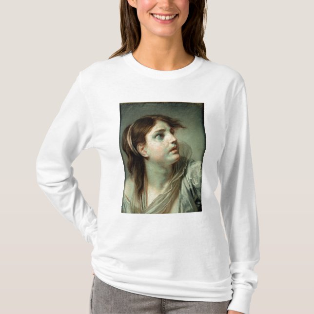 Camiseta Cabeza de una chica joven (Anverso)