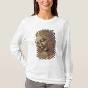 Camiseta Cabeza de una mujer joven con el pelo Tousled o,