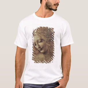 Camiseta Cabeza de una mujer joven con el pelo Tousled o,