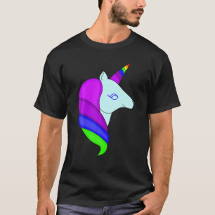 Camiseta Cabeza de Unicornio Arcoíris Lindo Hermoso CABALLO