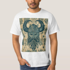 Camiseta Cabeza de Viking Azul