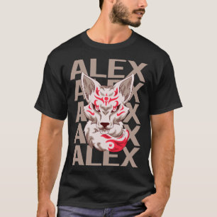 Camiseta Cabeza de Zorro - Nombre Alex