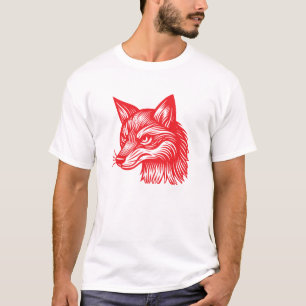 Camiseta Cabeza de zorro rojo